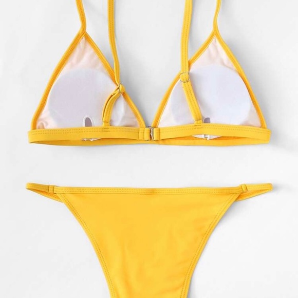 Triangle Top With String Bikini Set - Picture 2 of 2